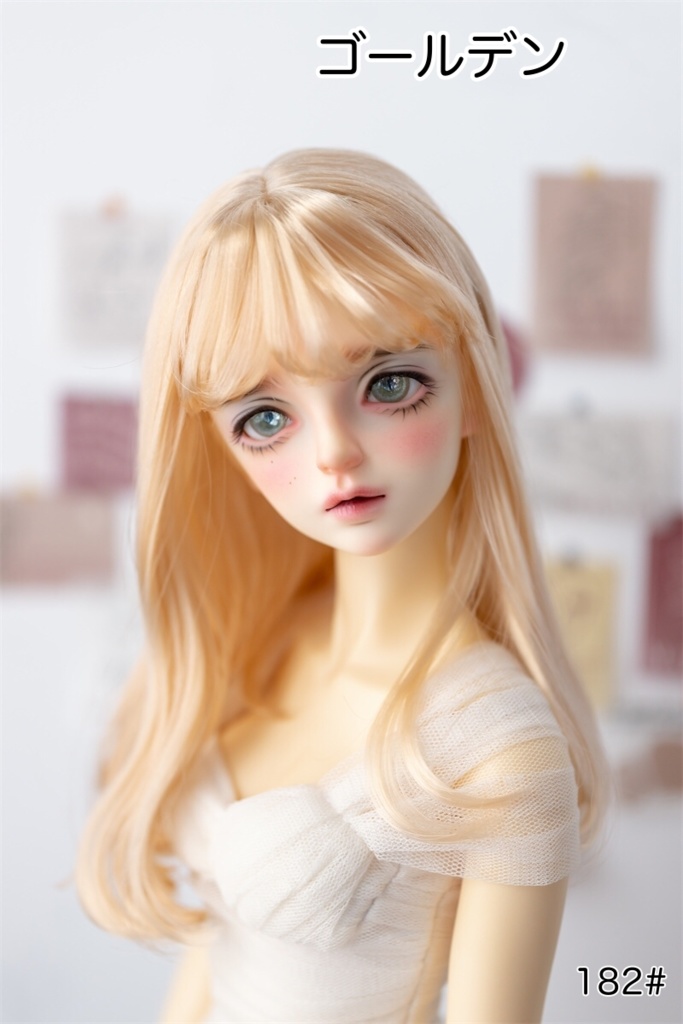 【カカ星球】【6-7, 7-8, 8.5-9inch】ドールウィッグ セミロングワンカール