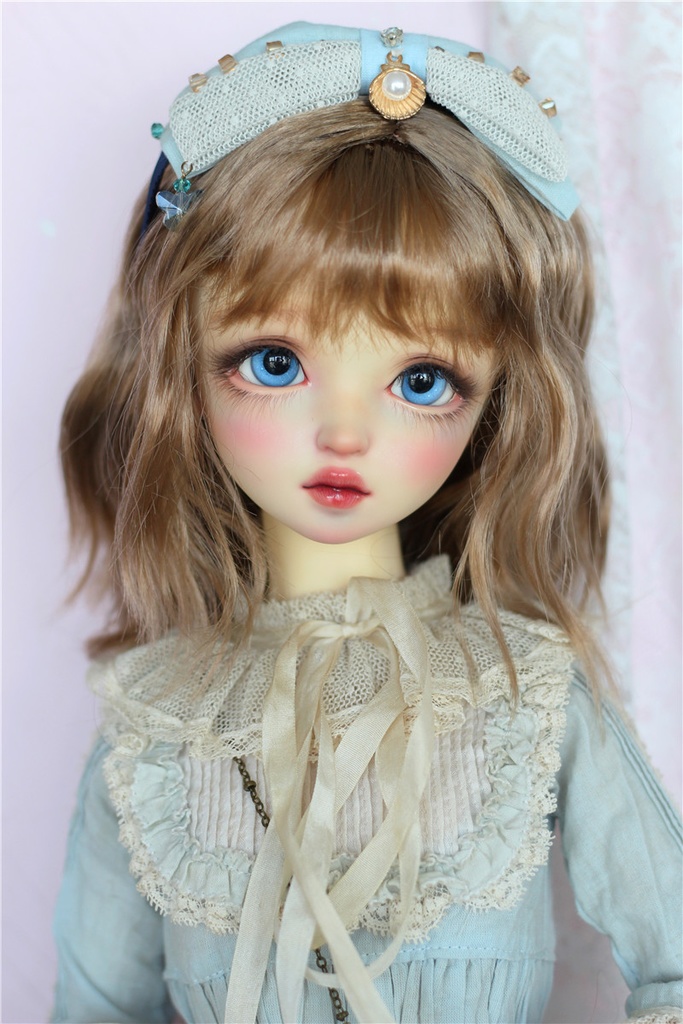 【カカ星球】【6-7, 7-8, 8-8.5, 8.5-9inch】ドールウィッグ ミディアムウェーブ