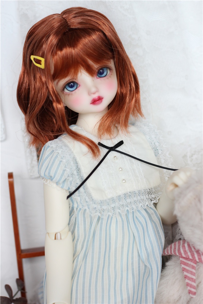 【カカ星球】【6-7, 7-8, 8-8.5, 8.5-9inch】ドールウィッグ ミディアムウェーブ