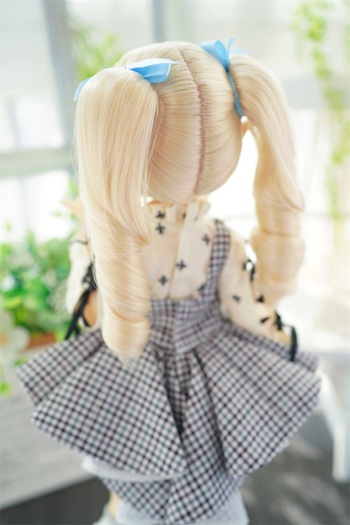 【カカ星球】【7-8, 8-8.5inch】ドールウィッグ ツインテール