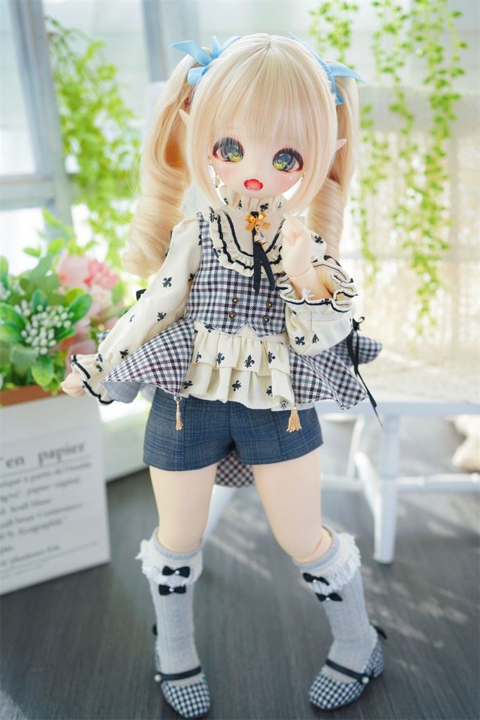 カカ星球】【7-8, 8.5-9inch】ドールウィッグ ツインテール