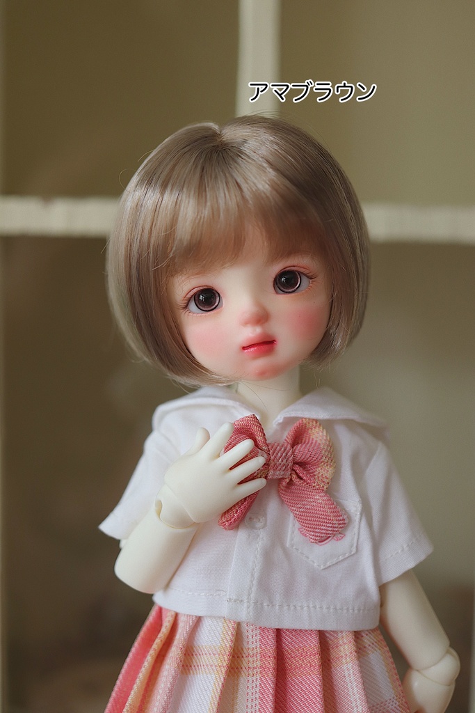 【カカ星球】【6-7inch】ドールウィッグ ショートヘア ボブ(取寄せ)