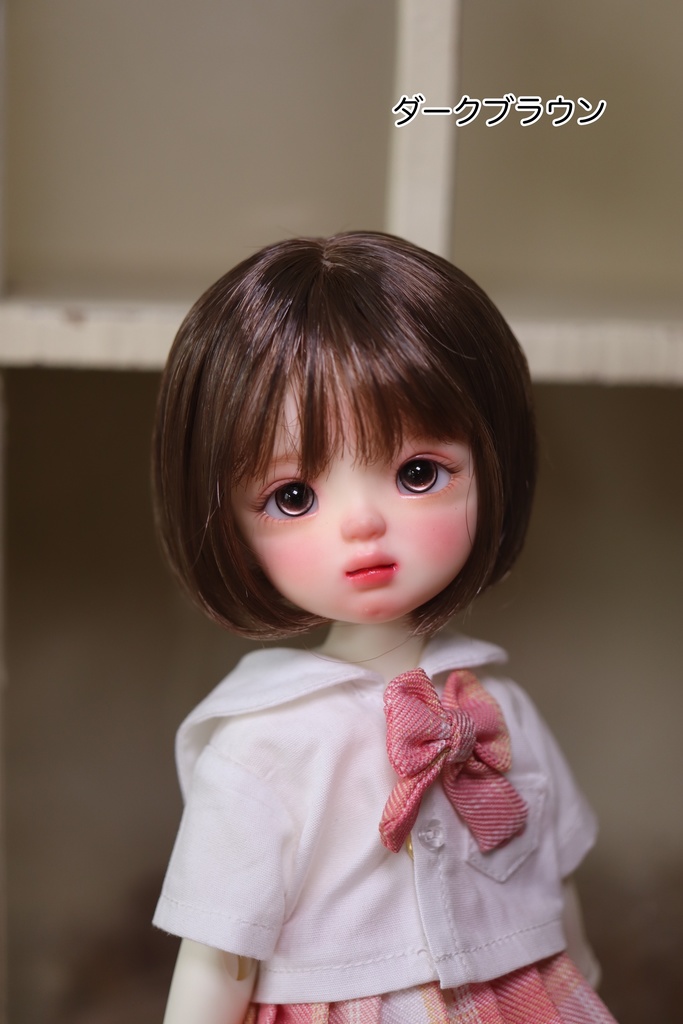 【カカ星球】【6-7inch】ドールウィッグ ショートヘア　ボブ（取寄せ）