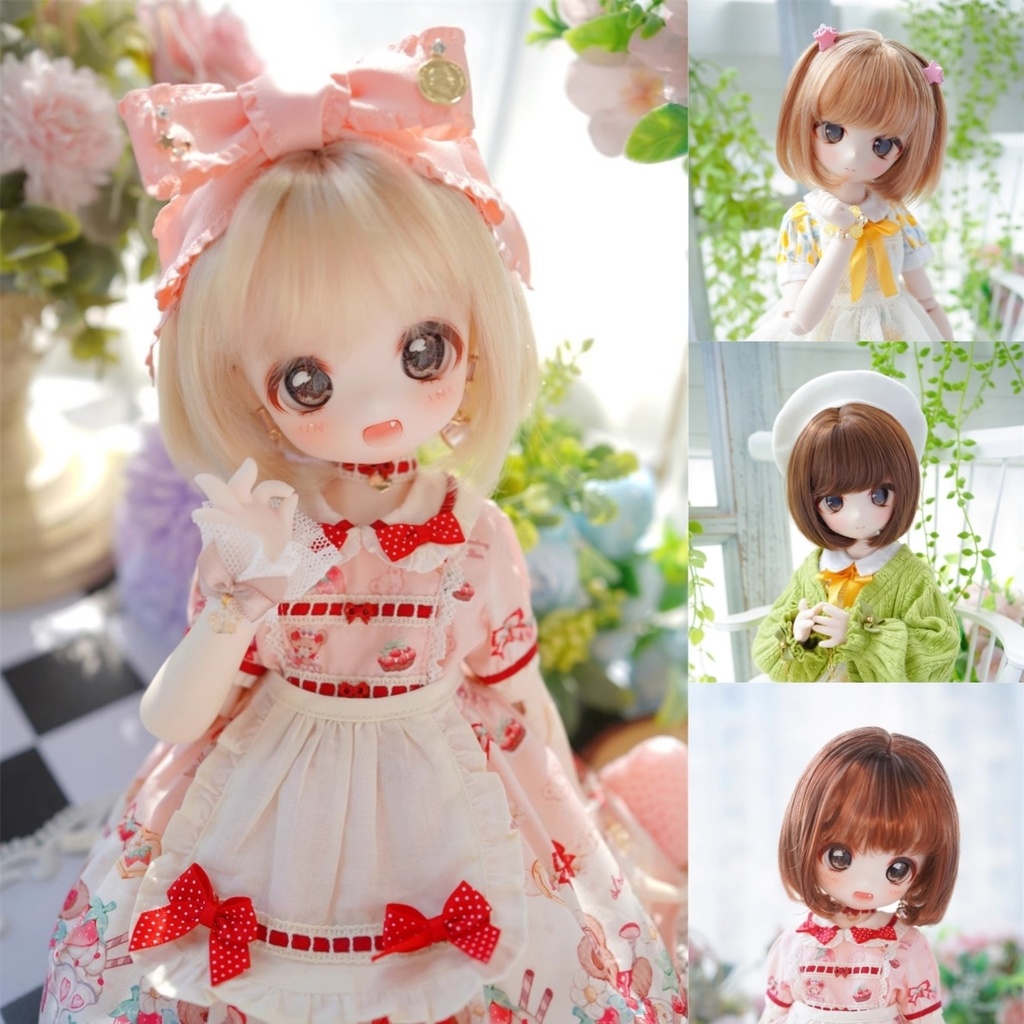 【カカ星球】【7-8inch】ショートヘア ボブ ミルク糸 9カラー