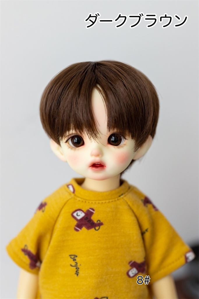 【カカ星球】【7-8inch】ドールウィッグ ショート セット前髪(取寄せ)