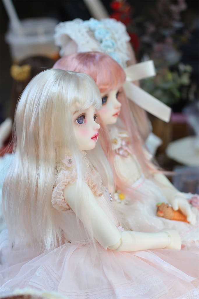 【カカ星球】【8-8.5, 8.5-9inch】ドールウィッグ ロングヘア