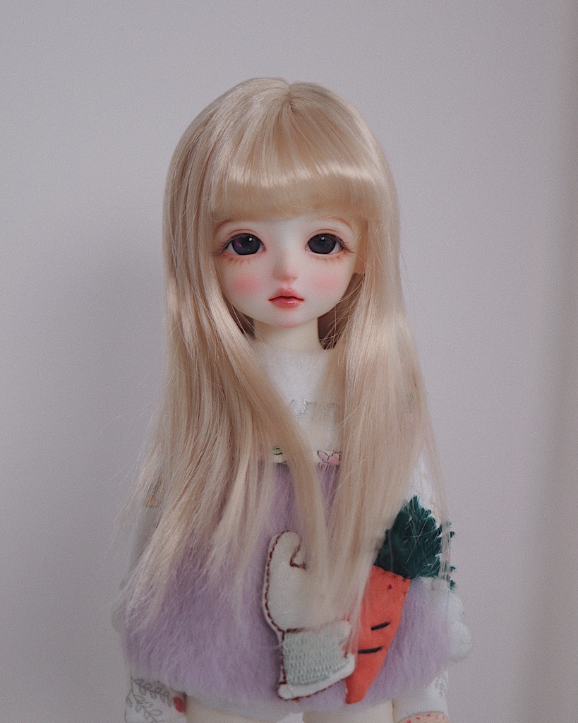 【カカ星球】【8.5-9inch】ドールウィッグ ロングストレート
