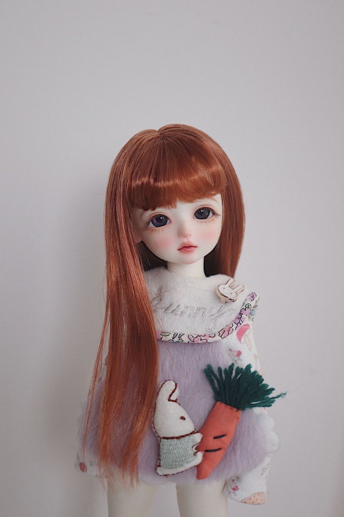 【カカ星球】【8.5-9inch】ドールウィッグ ロングストレート