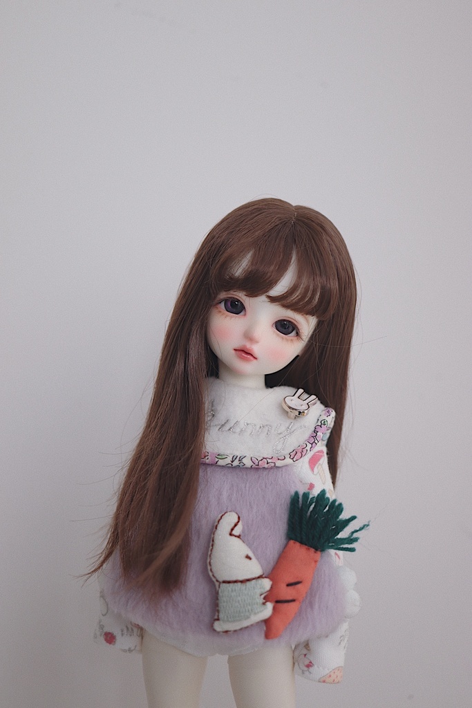 【カカ星球】【7-8inch】ドールウィッグ ロングストレート