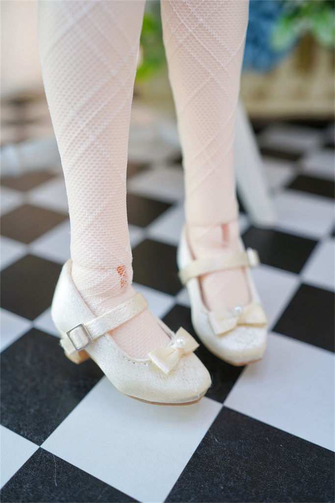 【カカ星球】【1/4】ドール靴 　1/4　リボンパンプス