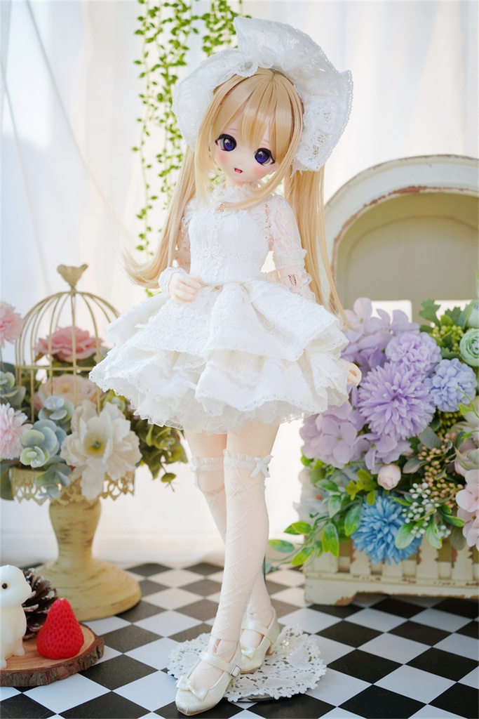 【カカ星球】【1/4】ドール靴 1/4 リボンパンプス