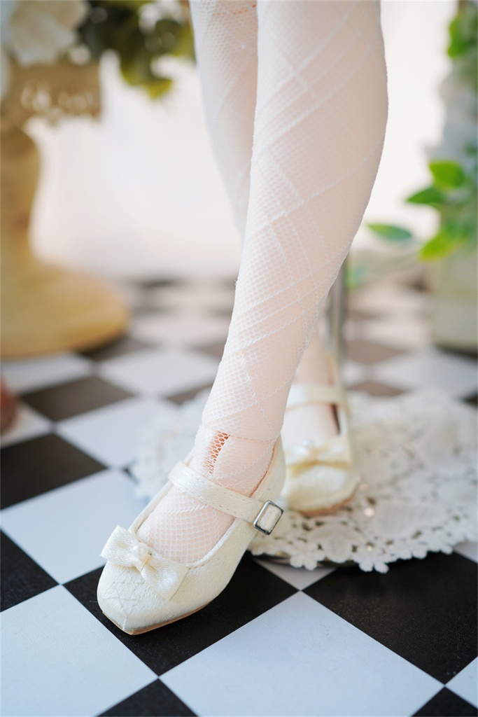 【カカ星球】【1/4】ドール靴 1/4 リボンパンプス