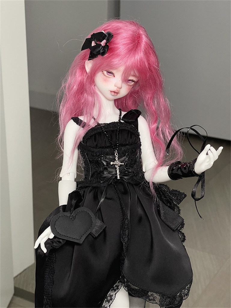 【カカ星球】【1/4】ドール服 黒バラドレス