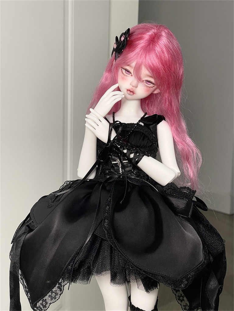 【カカ星球】【1/4】ドール服 黒バラドレス