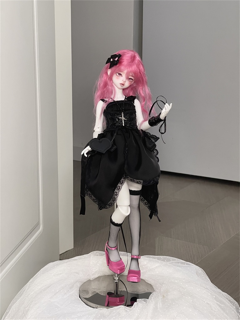 【カカ星球】【1/4】ドール服 黒バラドレス