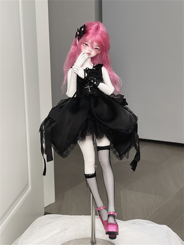【カカ星球】【1/4】ドール服 黒バラドレス
