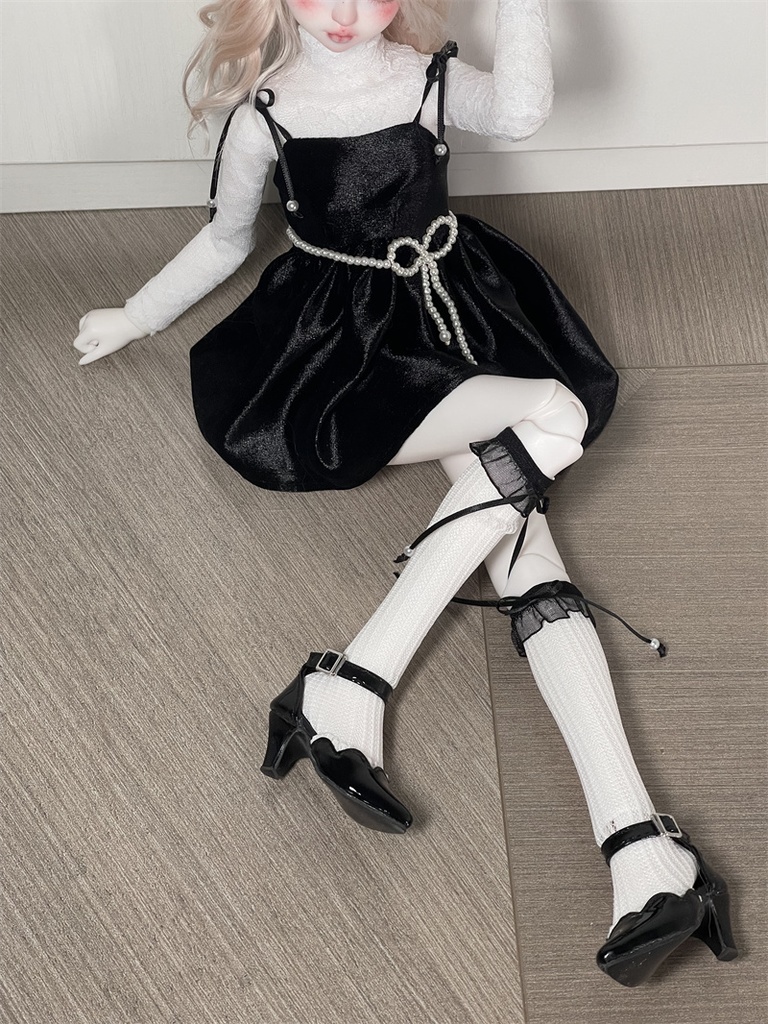 【カカ星球】【1/4,1/3】ドール靴 フリルスカラップパンプス