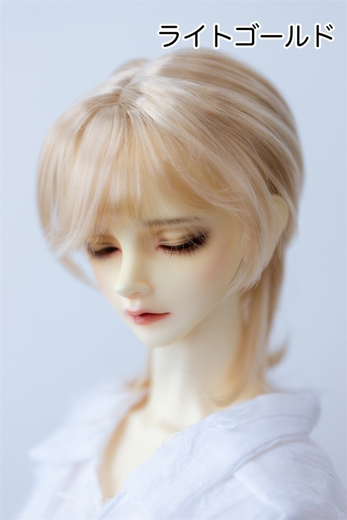 【カカ星球】【6-7, 7-8inch】ドールウィッグ メンズセミロング