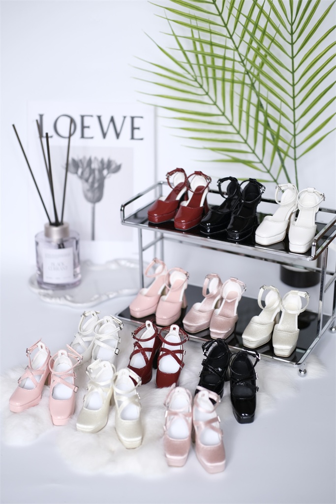 【カカ星球】【1/3】ドール靴 ハイヒール ベルト有り、ベルト無し選択可