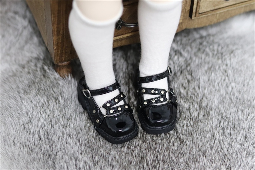 【カカ星球】【1/4】ドール靴 パンクベルトローファー