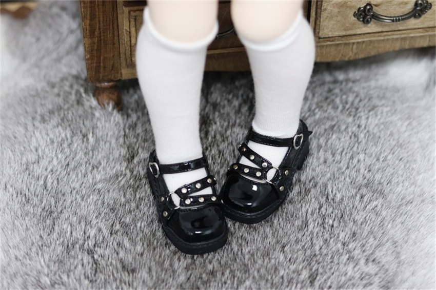 【カカ星球】【1/4】ドール靴 パンクベルトローファー