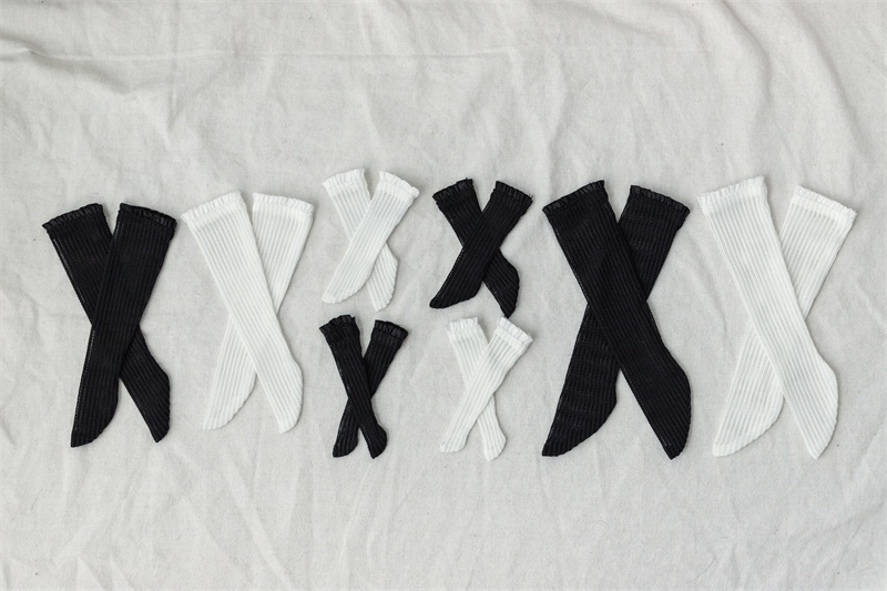 【カカ星球】【1/3,1/4,1/6,細1/6】ドール靴下 シースルーソックス ストライプ柄