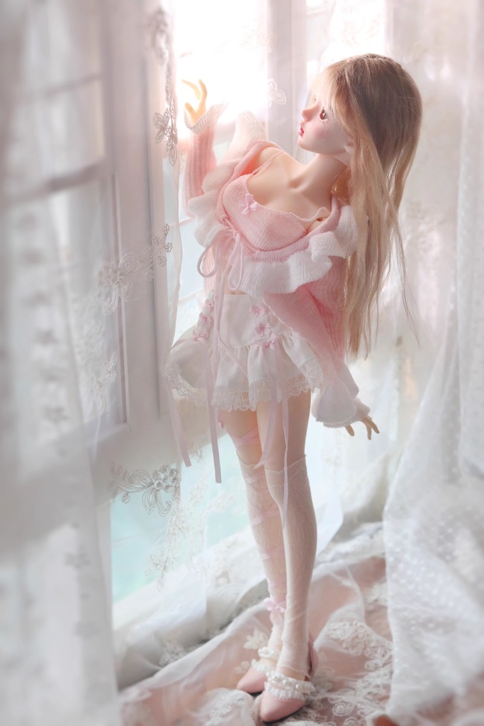 【カカ星球】【1/4】ドール服 ニットカーディガンセット