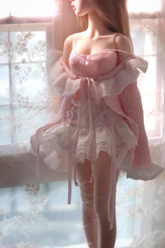 【カカ星球】【1/4】ドール服 ニットカーディガンセット