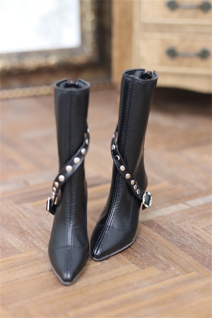 【カカ星球】【1/3】ドール靴 スタッズベルトブーツ