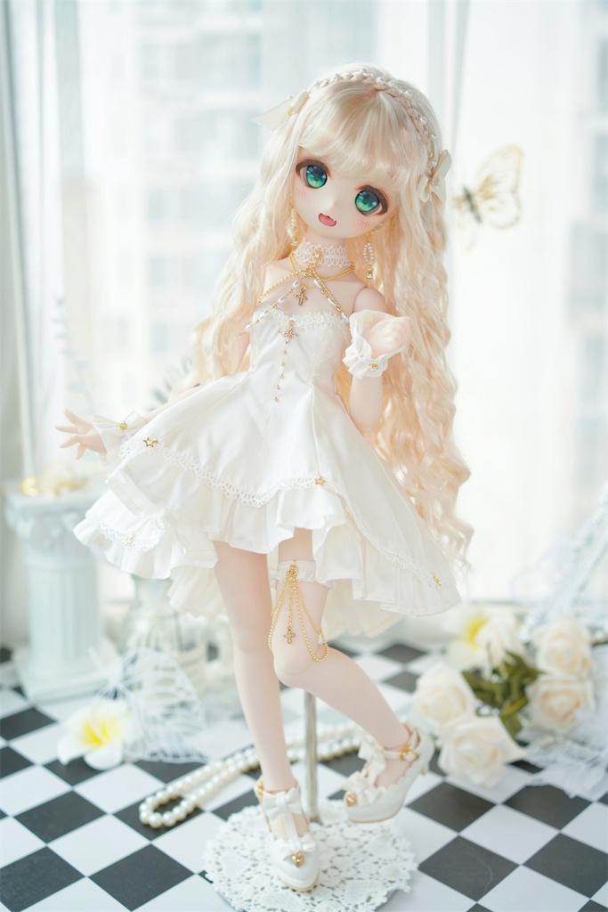 【カカ星球】【7-8, 8.5-9inch】ドールウィッグ プリンセスウェーブ