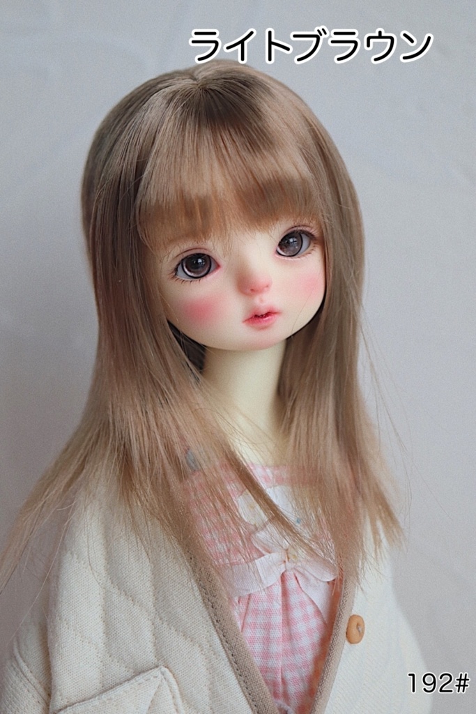 【カカ星球】【7-8, 6-7inch】ドールウィッグ セミロング ストレート