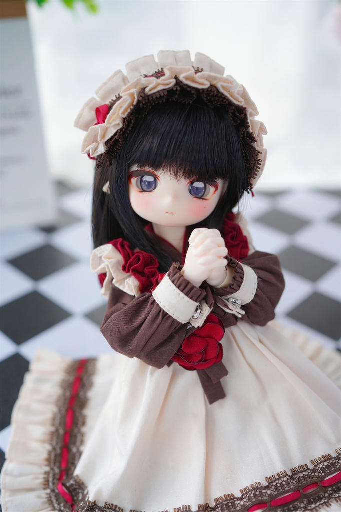 【カカ星球】【7-8, 6-7inch】ドールウィッグ セミロング ストレート