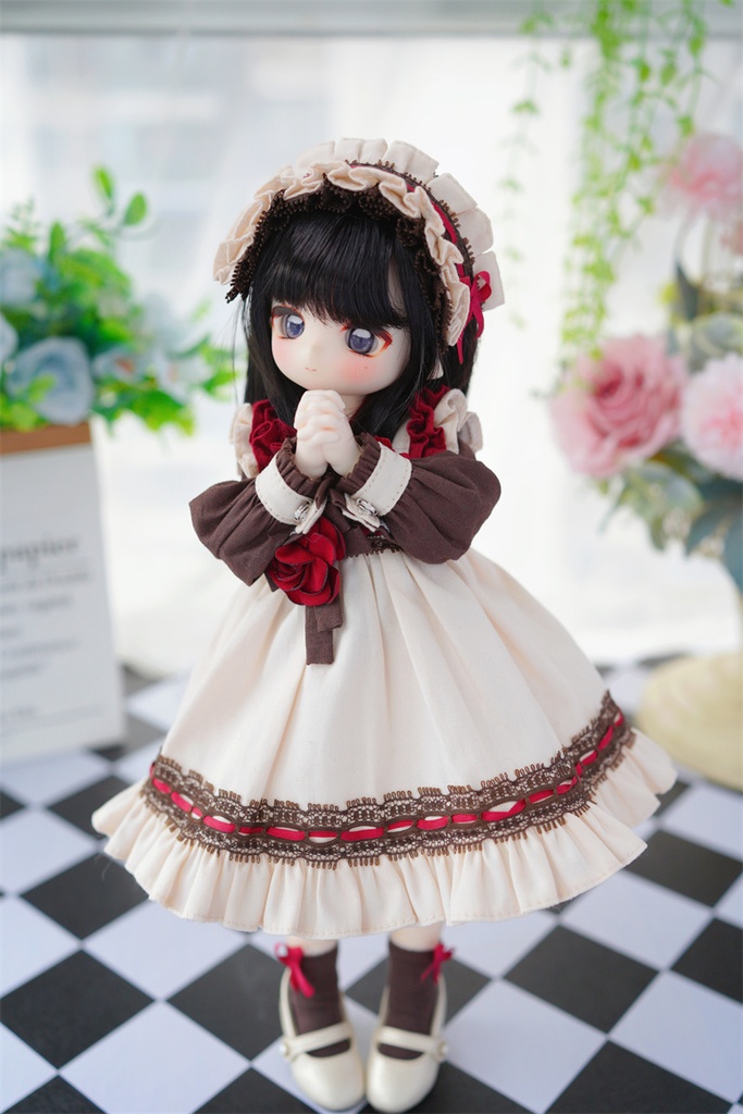 【カカ星球】【7-8, 6-7inch】ドールウィッグ セミロング ストレート