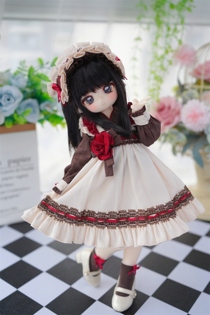 【カカ星球】【7-8, 6-7inch】ドールウィッグ セミロング ストレート