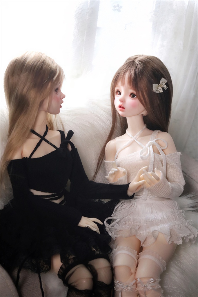 【カカ星球】【1/4】ドール服 ニットストラップトップス,スカート