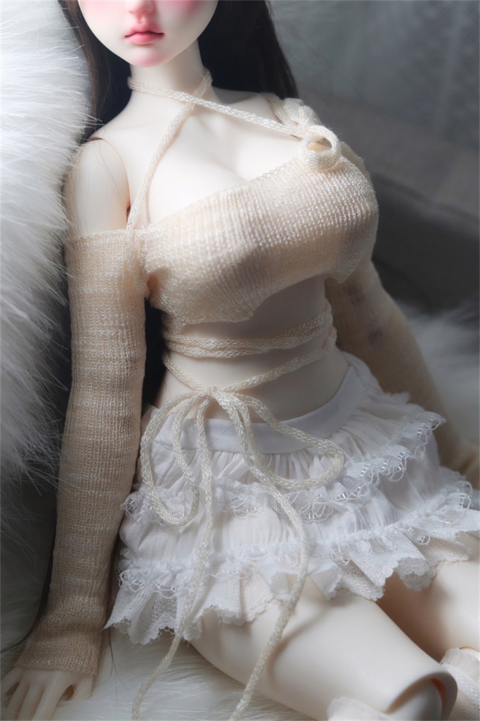 【カカ星球】【1/4】ドール服 ニットストラップトップス,スカート