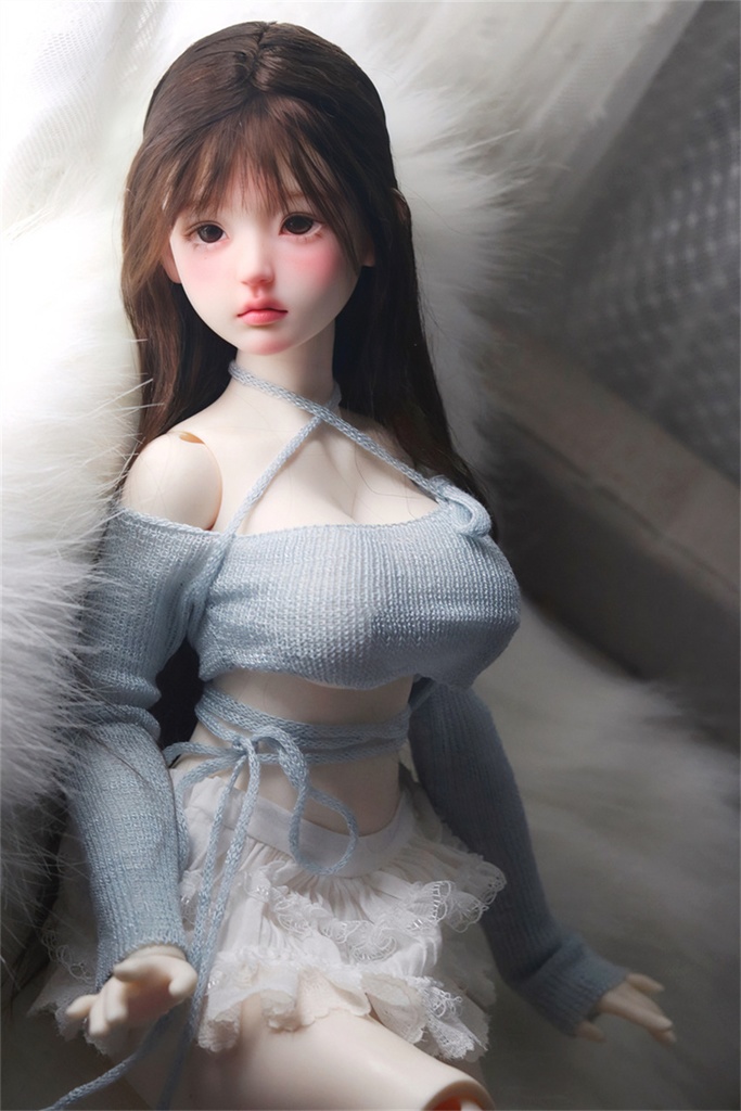 【カカ星球】【1/4】ドール服 ニットストラップトップス,スカート