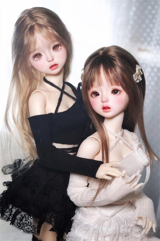 【カカ星球】【1/4】ドール服 ニットストラップトップス,スカート