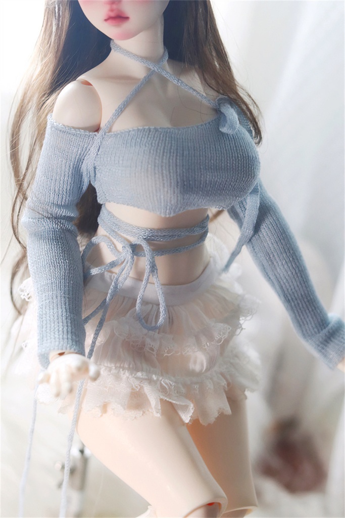 【カカ星球】【1/4】ドール服 ニットストラップトップス,スカート