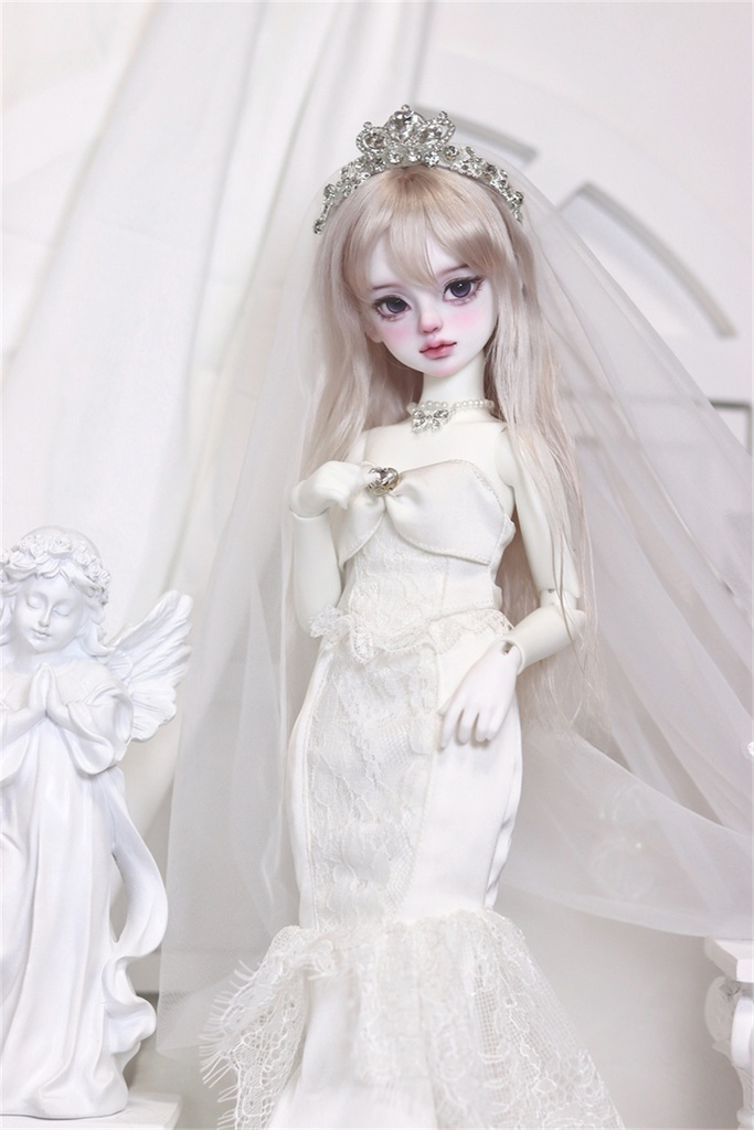 【カカ星球】BJD 【ドール服セット】 1/4 1/3 チューブトップマーメイドウェディングドレス 【爱神的诗篇(愛の神の詩篇】