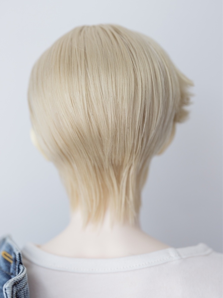 【カカ星球】【8.5-9, 8-8.5inch】ドールウィッグ サイド撫で付け