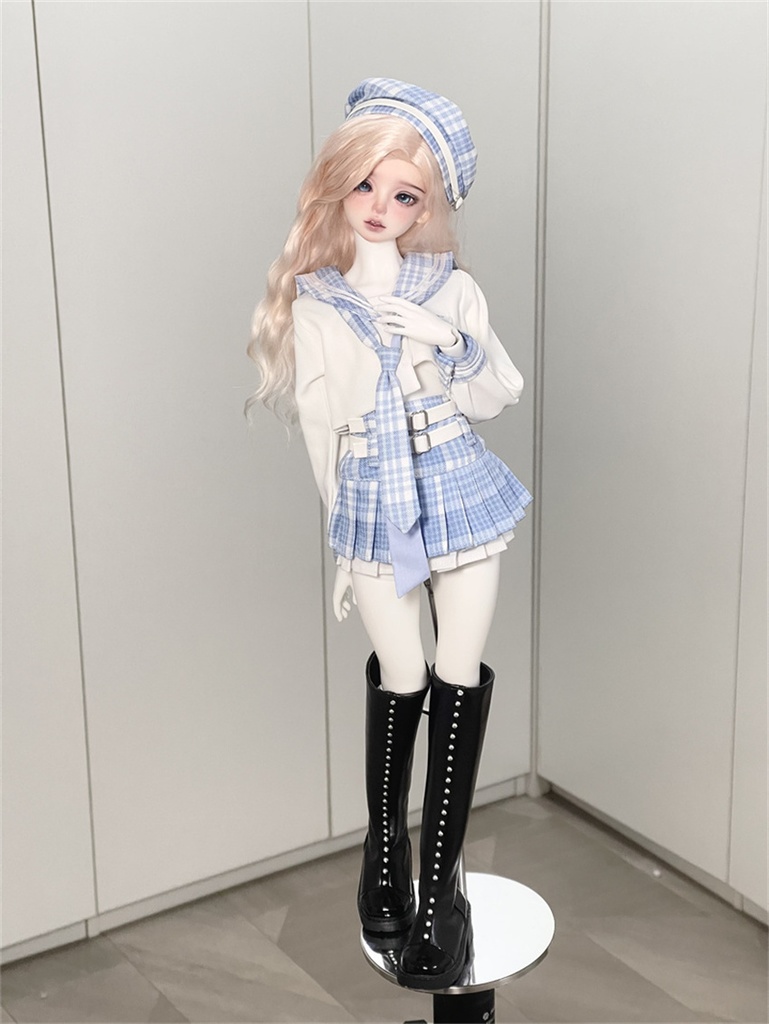【カカ星球】【1/4】ドール靴 スタッズロングブーツ