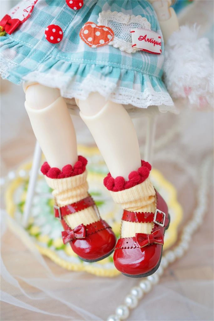 【カカ星球】【1/6】ドール靴 リボンロリータパンプス