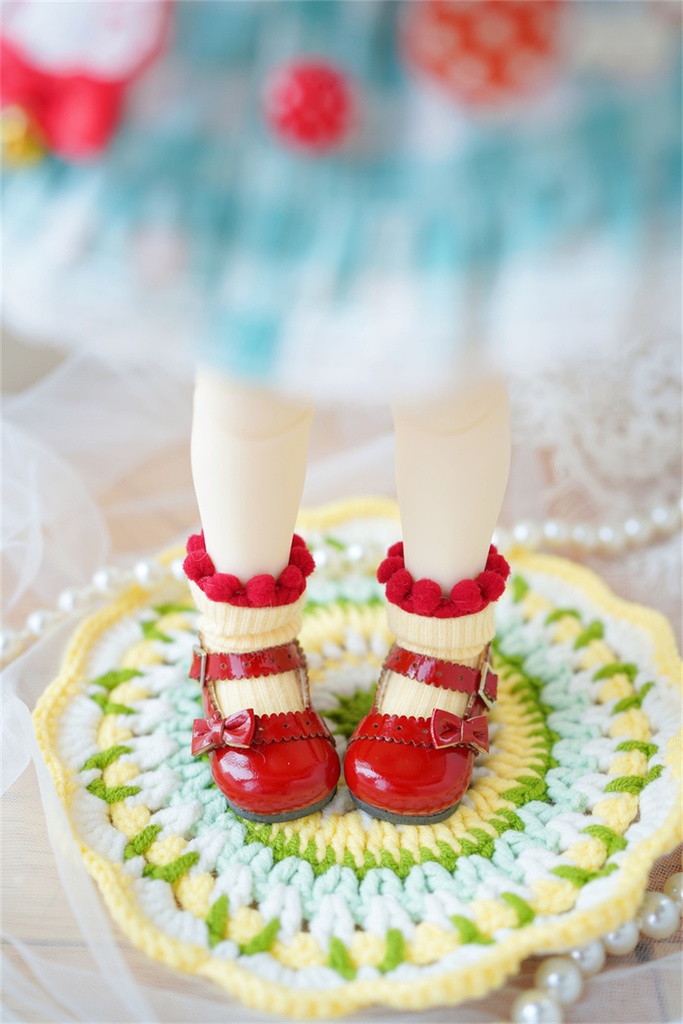 【カカ星球】【1/6】ドール靴 リボンロリータパンプス