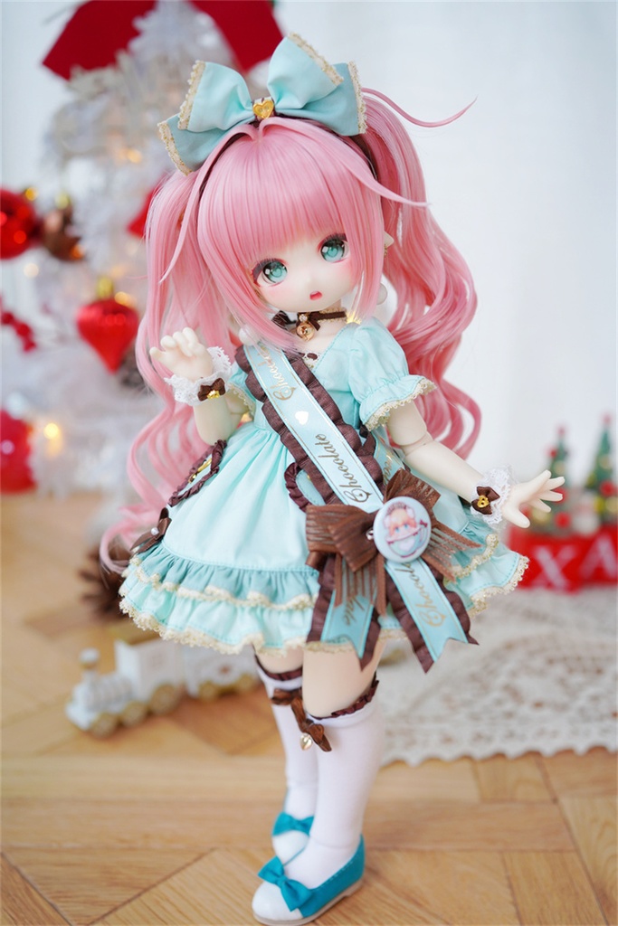 【カカ星球】【1/6】ドール靴　リボン付きパンプス