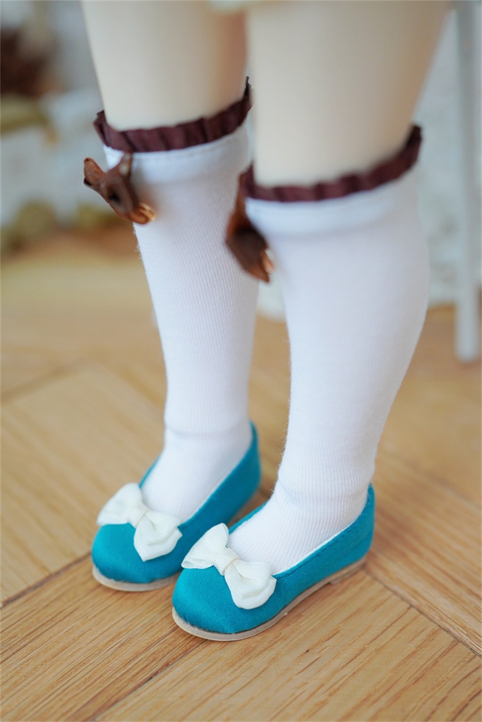 【カカ星球】【1/6】ドール靴　リボン付きパンプス