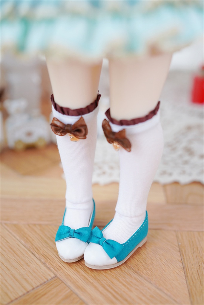 【カカ星球】【1/6】ドール靴　リボン付きパンプス