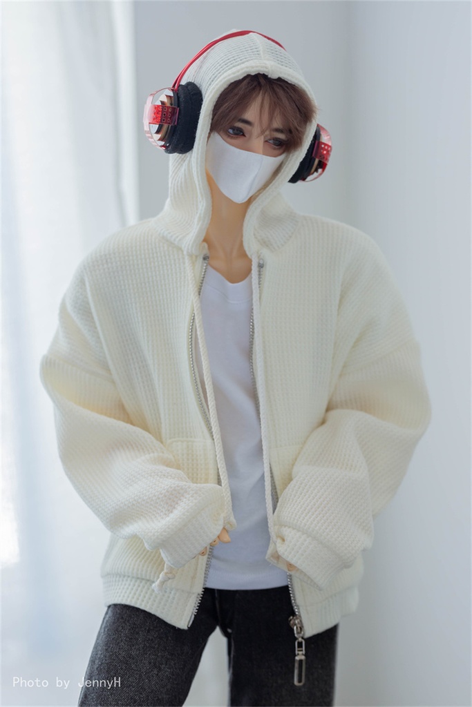 【カカ星球】【1/4、ID75】ドール服 ジップパーカー