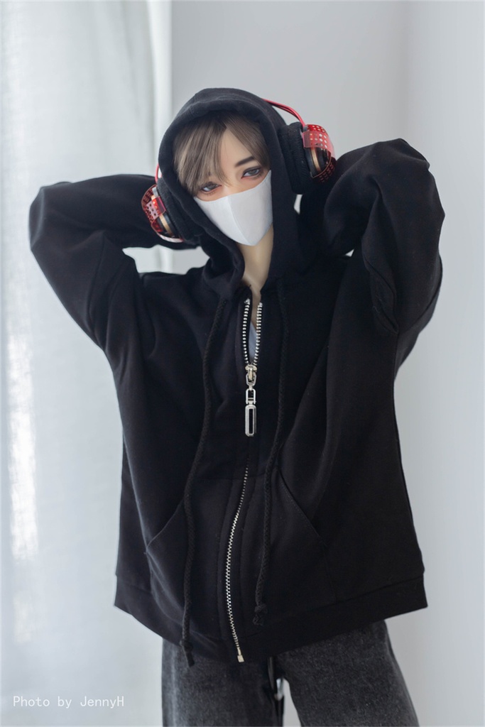 【カカ星球】【1/4、ID75】ドール服 ジップパーカー