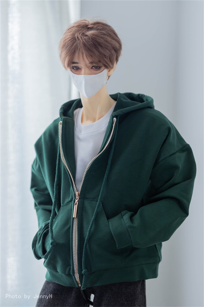 【カカ星球】【1/4、ID75】ドール服 ジップパーカー